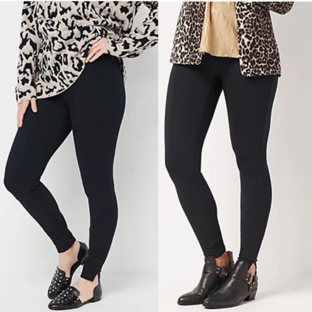 SPANX | Ankle Ponte Hem Slit Black Legging Pants Tall